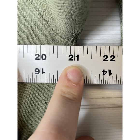 Aerie Sweater Womens Small Green Cropped Crewneck Long Sleeve Pullover Knit - Picture 5 of 12